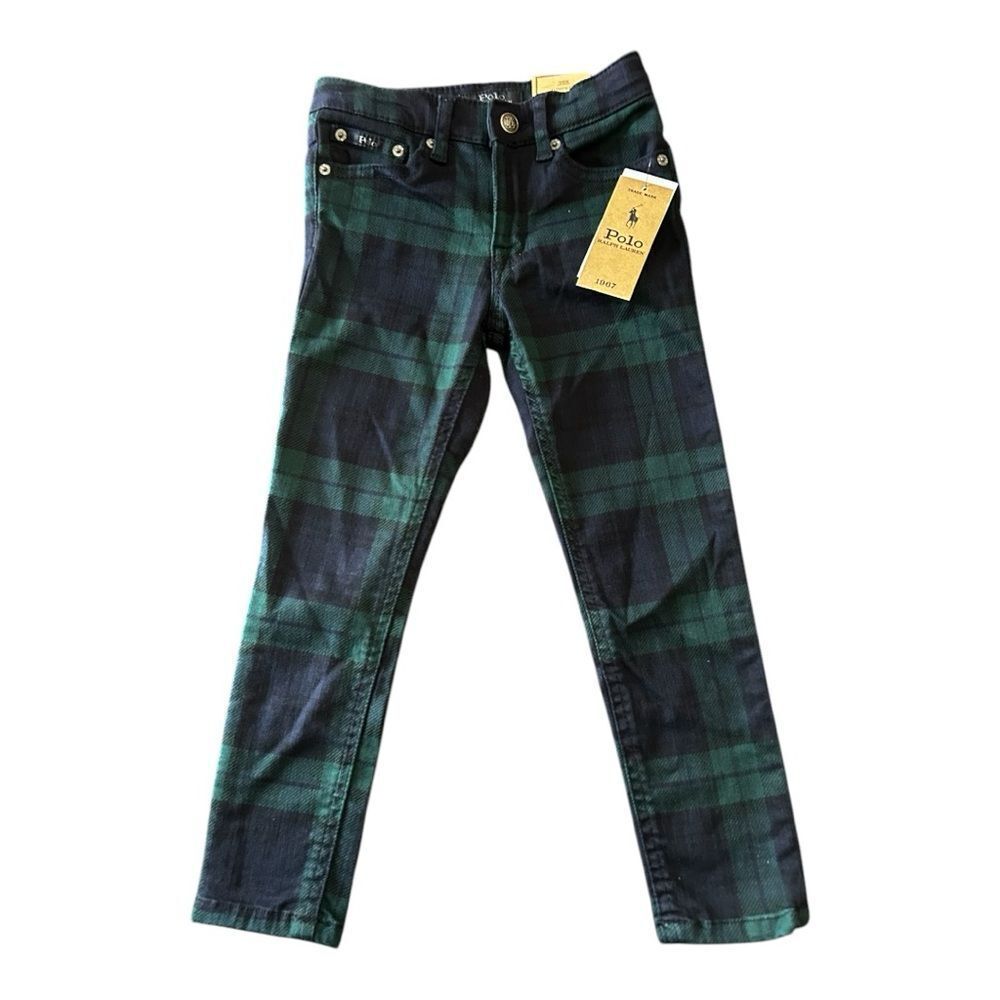 NWT POLO RALPH LAUREN GIRLS JEANS NAVY GREEN THE TOMPKINS SKINNY HIGH RISE